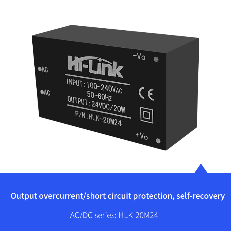 HLK-20M24 220V to 24V 830mA 20W AC-DC power module