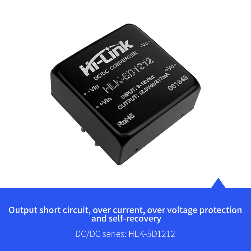 12V DC isolation switching power supply module 5D1212 12V to 12V5W regulated output DC-DC power board