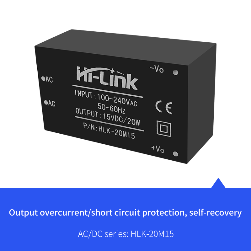 HLK-20M15 220V to 15V 1300mA 20W AC-DC power module