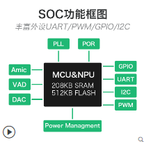 超低功耗语音识别模块V23 海凌科智能离线声控开关 UART/PWM/IO口